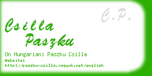 csilla paszku business card